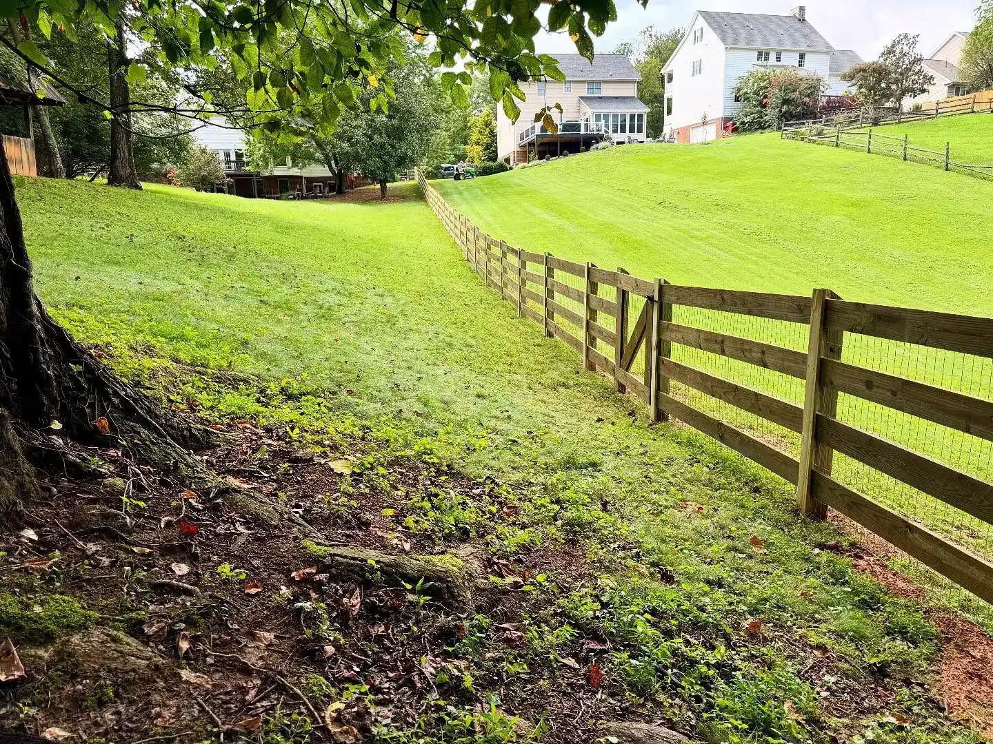 Split-Rail Fence installation in the Roanoke Valley