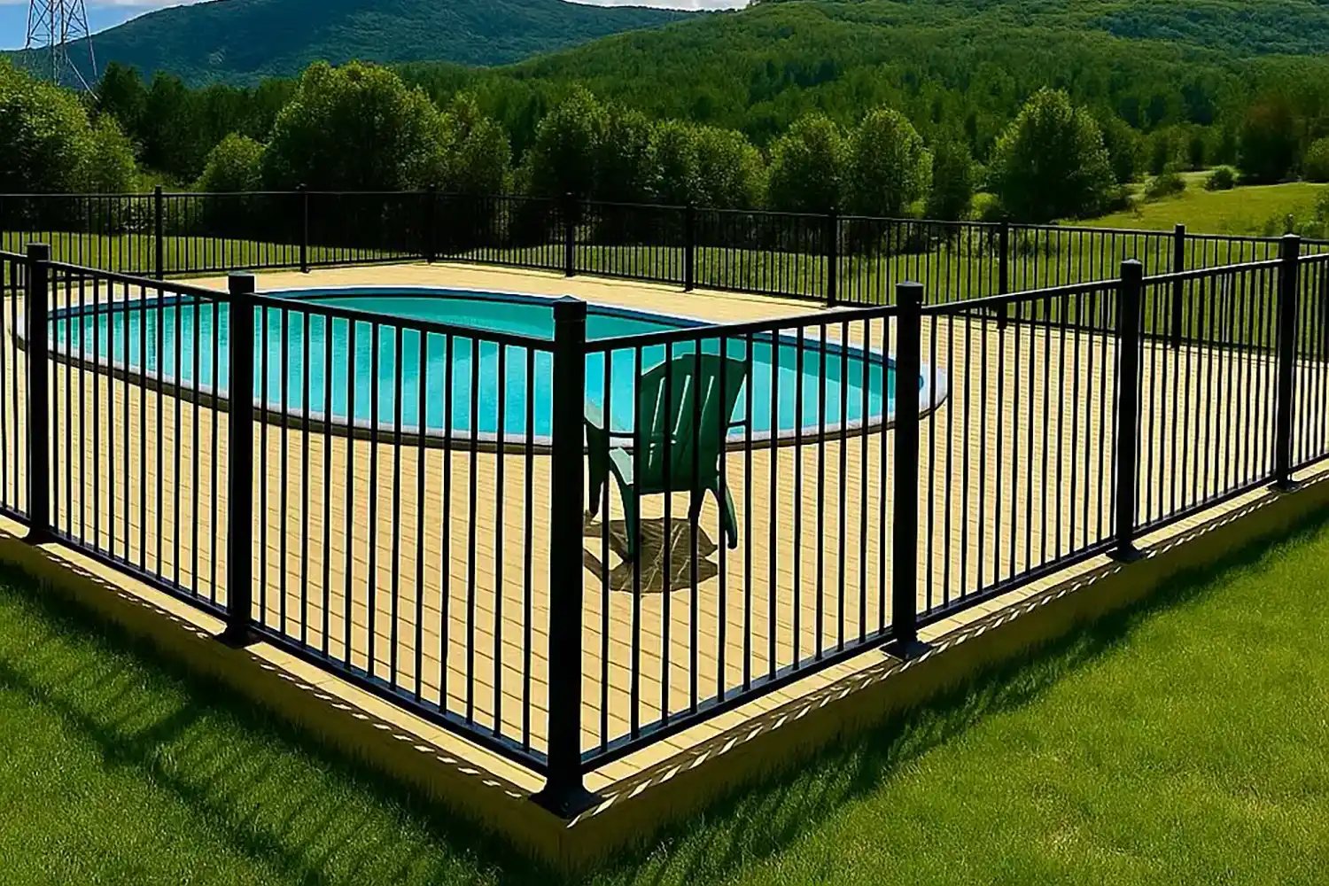 Aluminum Fence installation in the Roanoke Valley